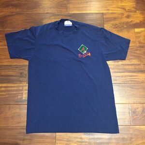 Atlanta Braves 90's T Shirt Mens Size Medium Embroidered MLB Single Stitch